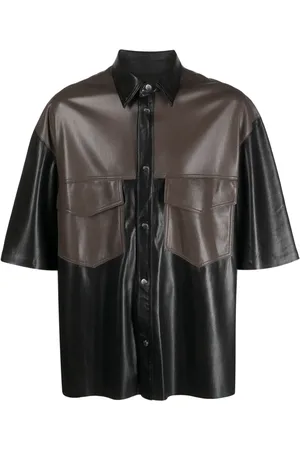 Nanushka Mance faux-leather shirt