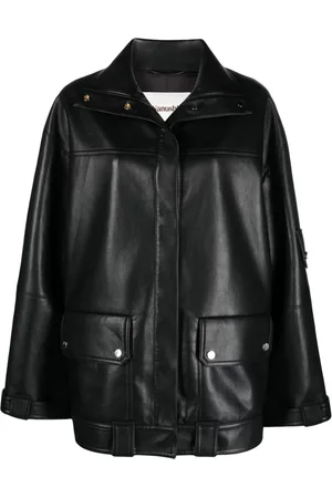 Nanushka Silva panelled faux-leather jacket