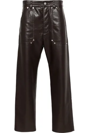 Nanushka Straight-leg faux-leather trousers