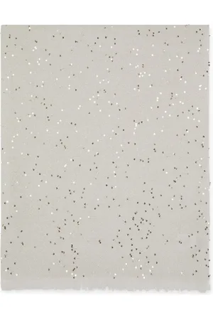 Brunello Cucinelli Sequin-embroidered cashmere-blend scarf