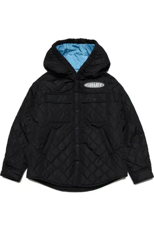Dsquared2 Logo-appliqué diamond-quilted jacket
