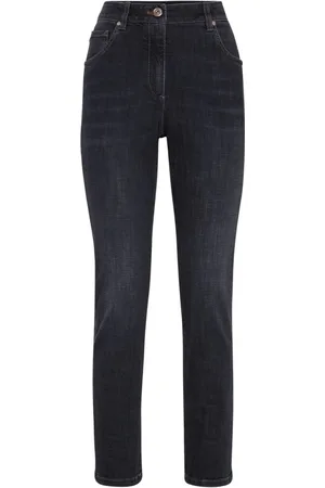 Brunello Cucinelli Patch detail high-waisted jeans