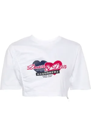 Dsquared2 Gathered cropped T-shirt