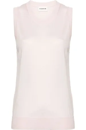 P.A.R.O.S.H. Crew-neck fine-knit tank top