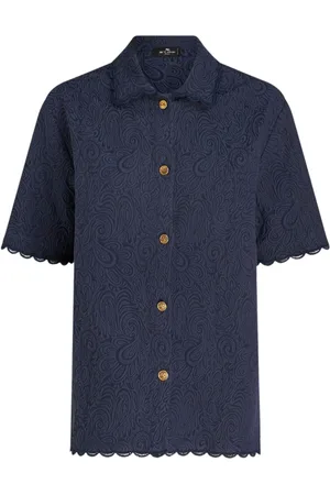 Etro Paisley-jacquard cotton-blend shirt