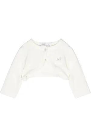 MONNALISA Logo-embellished cropped jacket