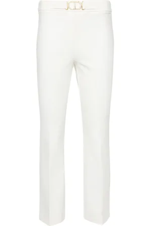 Twin-Set Logo-plaque straight-leg trousers