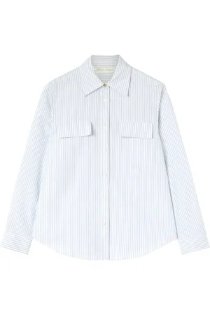 Palm Angels Monogram-embroidered striped shirt