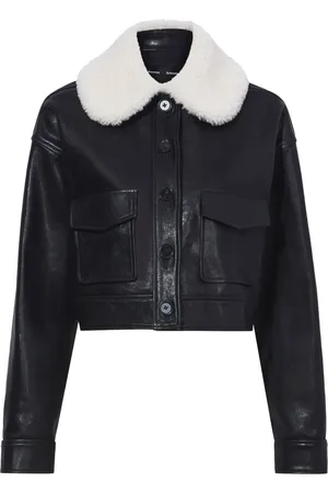 Proenza Schouler Judd shearling-collar leather jacket