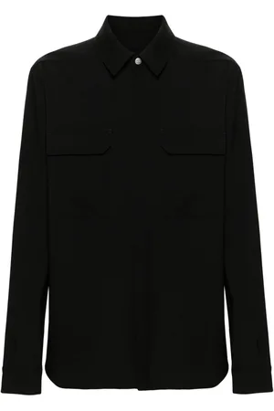 Rick Owens Press-stud virgin-wool shirt