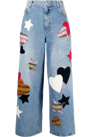 Marni Heart-patch straight-leg trousers