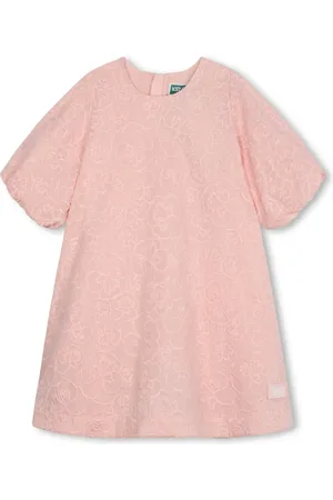 Kenzo Floral-embroidered cotton dress