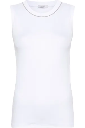 PESERICO SIGN Crystal-embellished tank top
