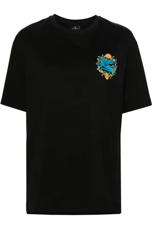 Etro Logo-embroidered cotton T-shirt