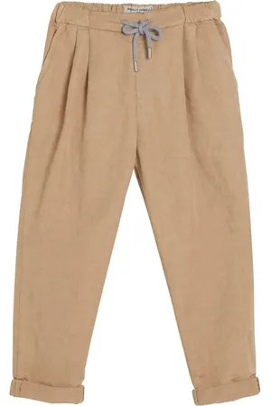 Brunello Cucinelli Drawstring-waist tapered-leg trousers