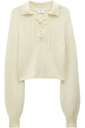 Filippa K Lace-up spread-collar jumper
