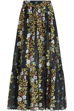 Etro Floral-print cotton maxi skirt