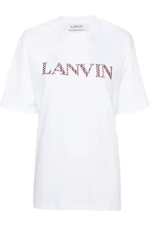 Lanvin Logo-patches cotton T-shirt