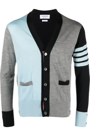 Thom Browne 4-Bar stripe V-neck cardigan