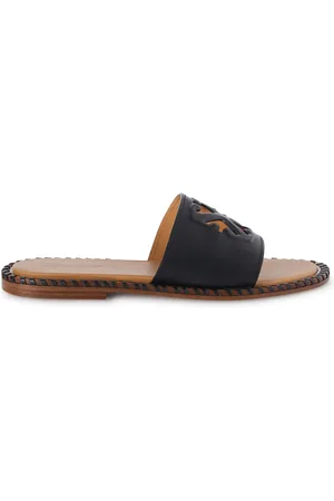 OFF-WHITE Twist Arrow-embossed leather slides