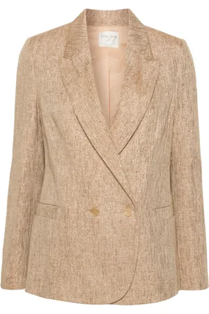 FORTE FORTE Double-breasted lurex blazer
