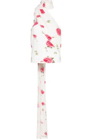 MAGDA BUTRYM Floral-print wrap-neck blouse