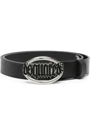 Dsquared2 Gothic logo-buckle leather belt