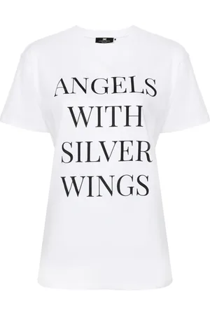 Elisabetta Franchi Slogan-print cotton T-shirt