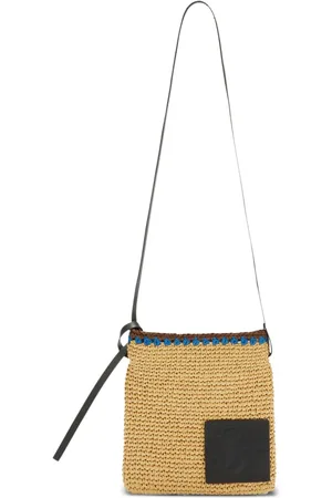 Jil Sander Interwoven raffia crossbody bag