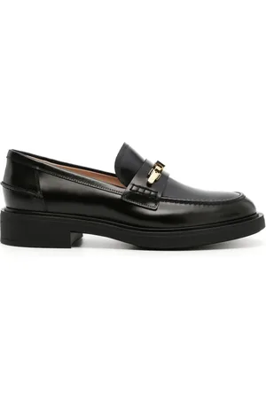 Gianvito Rossi Buckle-detail leather loafers