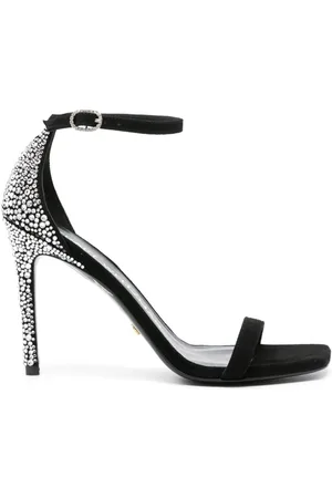 Stuart Weitzman Nudistcurve Royale 100mm rhinestone-embellished sandals