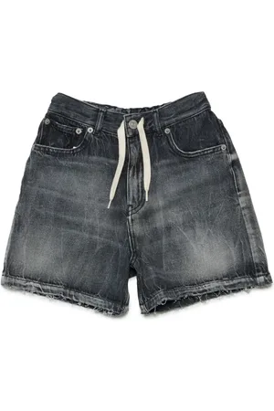 Maison Margiela Logo-patch drawstring denim shorts