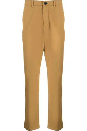 Paul Smith Logo-embroidered organic cotton-blend straight-leg trousers