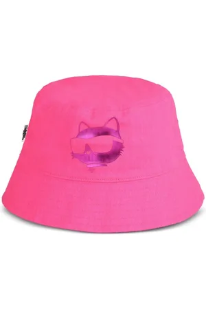 Karl Lagerfeld Choupette-motif cotton bucket hat