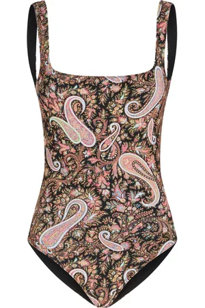 Etro Paisley-print square-neck swimsuit
