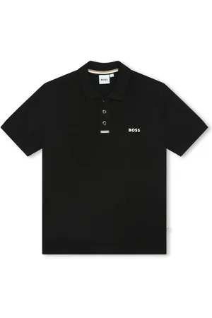 HUGO BOSS Logo-print stretch-cotton polo shirt