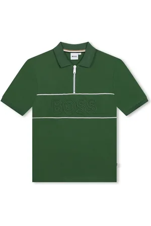 HUGO BOSS Logo-embroidered stretch-cotton polo shirt