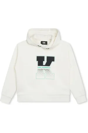 Karl Lagerfeld Logo-print cotton-blend hoodie