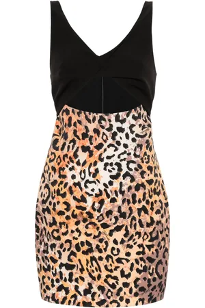 Roberto Cavalli Cady leopard-print mini dress