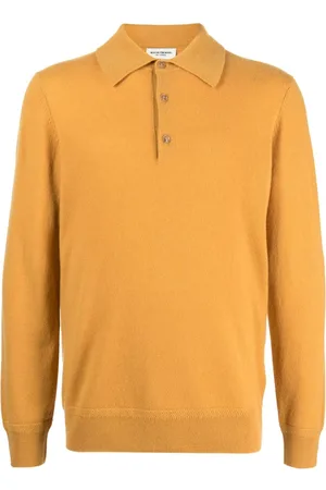 MAN ON THE BOON. Polo-collar cashmere jumper