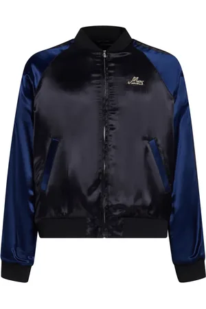 Marni Logo-embroidered satin bomber jacket