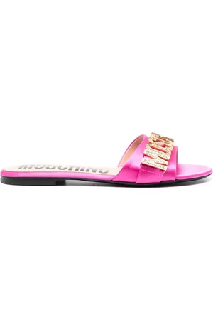 Moschino m plaque discount sandals