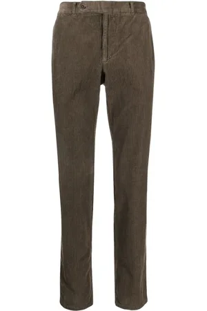 MAN ON THE BOON. Garment-dyed corduroy straight-leg trousers