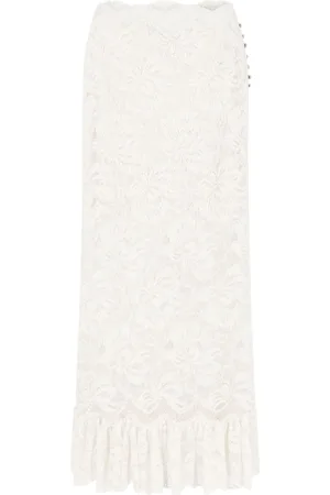 Paco rabanne Lace high-waist midi skirt