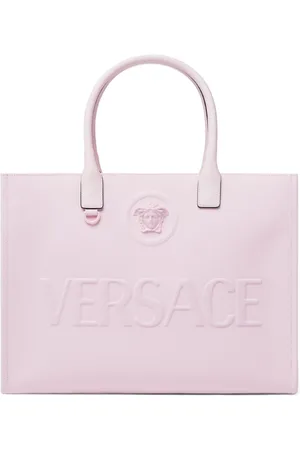 La Medusa Mini raffia tote bag in blue - Versace