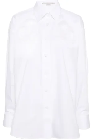 Stella McCartney Broderie-anglaise detailed cotton shirt