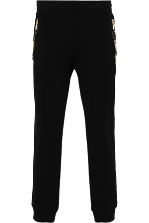 Moschino Logo-lettering cotton track pants