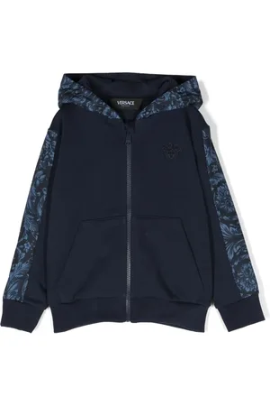 VERSACE Medusa Head-embroidered zip-up hoodie
