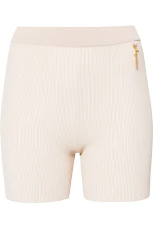 Jacquemus Pralu logo-plaque mini shorts