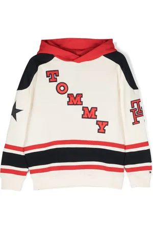 Tommy Hilfiger Logo-patch colour-block hoodie